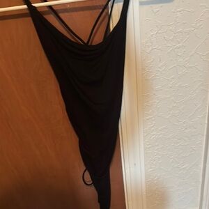 SHEIN Black Strappy Bodysuit